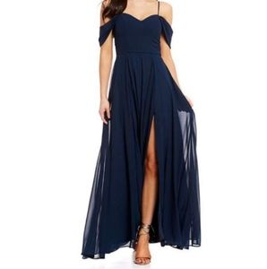 Cold Shoulder Navy Dress (Brand New)